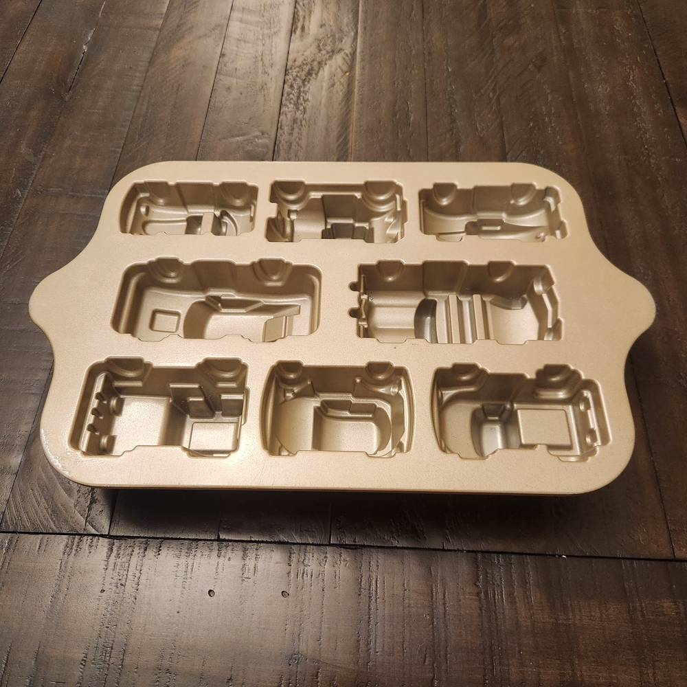 Nordic Ware Gold Sweet Rides Classic Cars Cakelet Pan - Picture 4 of 4